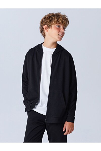 LC Waikiki Hooded Boy's Zippered Sweatshirt