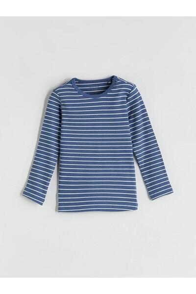 LC Waikiki Lcw Baby Crew Neck Long Sleeve Striped Baby Boy Pajamas Set (W5)