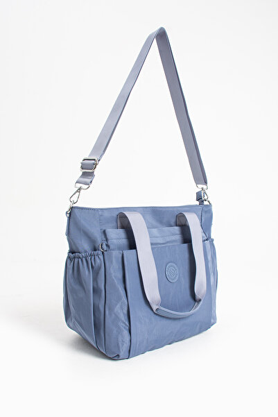 H&D COLLECTİON Geantă de damă de dimensiuni mari, cu 4 compartimente, din material pentru parașute, rezistentă la apă, cu curea încrucișată și curea de umăr