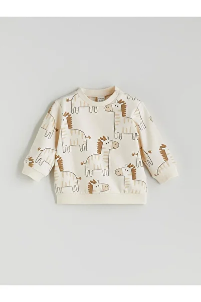 LC Waikiki Printed Baby Boy Sweatshirt and Tracksuit Bottom 2-Piece (W5)