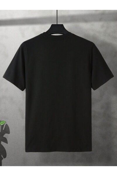 ELNOYA Unisex Black Oversize Plain 100% Cotton Crew Neck Comfortable T-Shirt