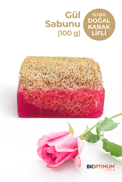 Doğal Kabak Lifli Güllü Sabun (100 g)
