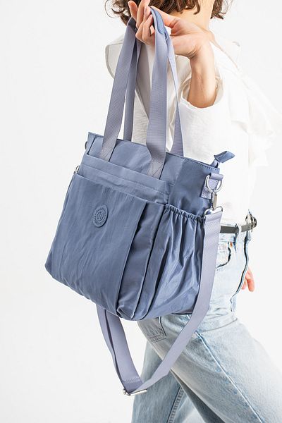 H&D COLLECTİON Women's Large Size 4 Compartment Water Resistant Parachute Fabric Crossbody and Shoulder Strap Bag