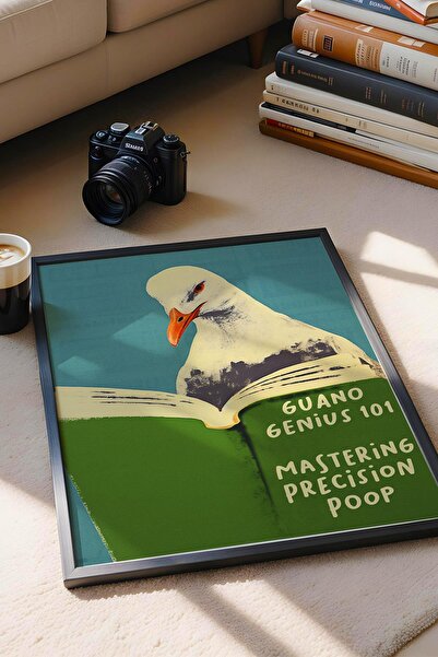 Saturn Mastering Precision Poop Framed Painting - Painting for Pigeon Wc Toilet