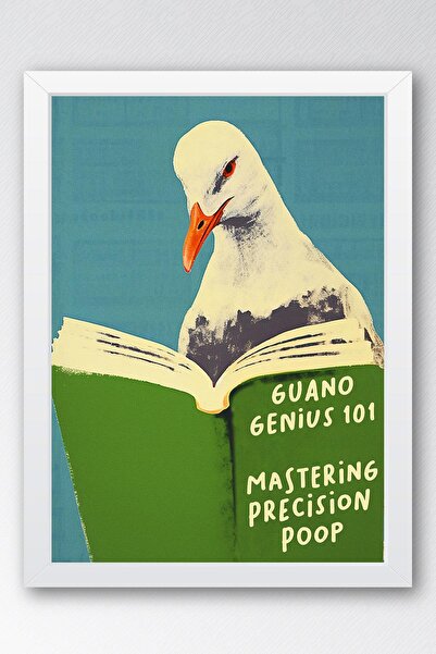 Saturn Mastering Precision Poop Framed Painting - Painting for Pigeon Wc Toilet