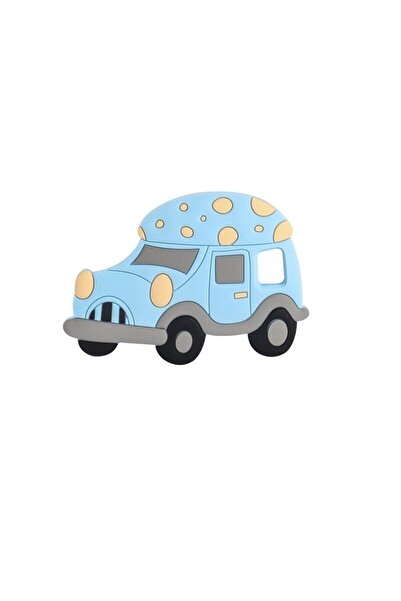 Mixbo Baby Teething Toy Mixbo, Silicone, Car, 9 cm, 3+ Months, Light Blue