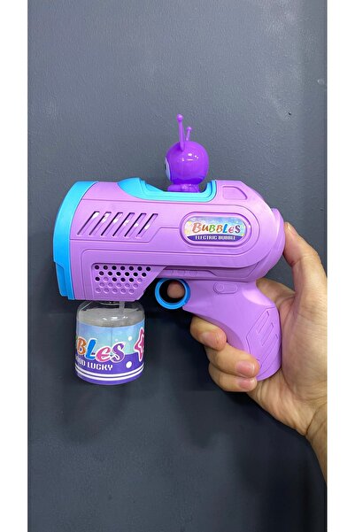 Magicway Kuromi Karakterli Köpük Tabancası Pilli Full Otomatik Baloncuk Tabancası Kuromili Space Bubble Gun