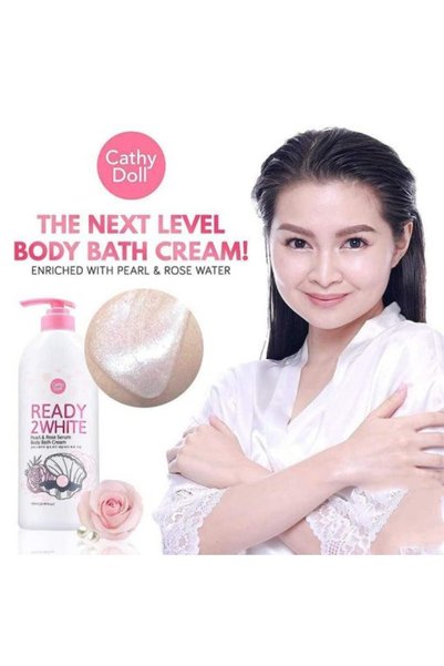Cathy Doll Ready 2 White Pearl & Rose Serum Body Bath Cream, 500 ml