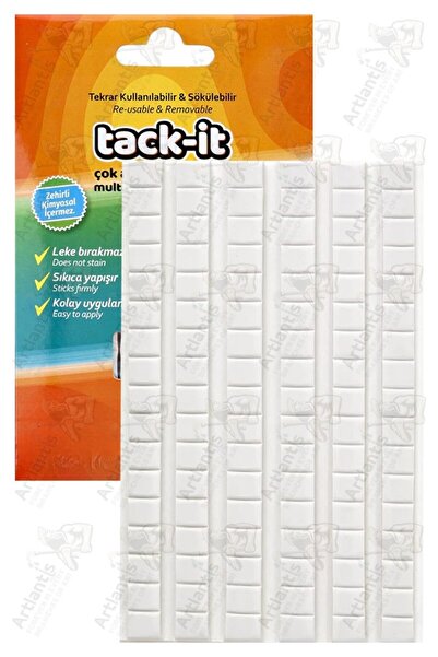 Artlantis Hamur Yapıştırıcı Tack-it 50gr 1 Paket 65 Parça Macun Sakız Yapıştırıcı Takıt Çerçeve Afiş Duvar İz