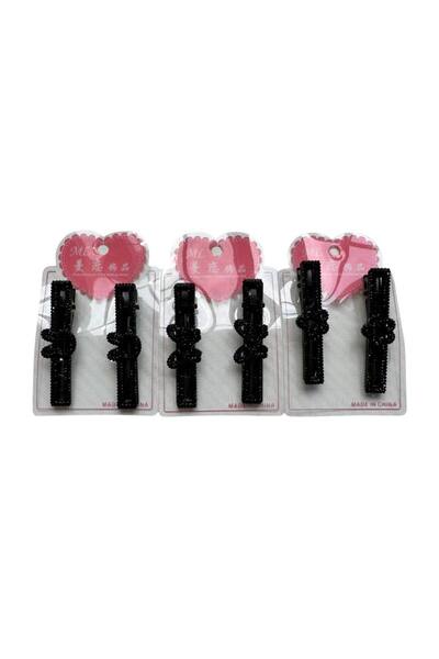 ML 6 Pieces Black Hair Clips in Different Shapes