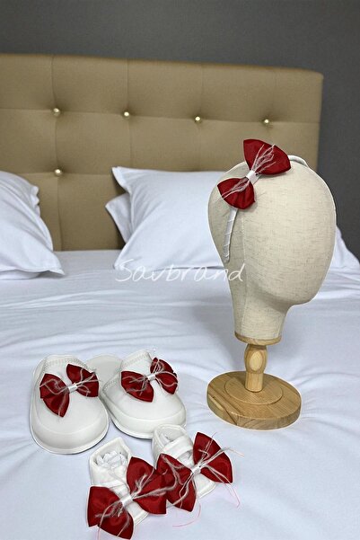 SavBrand Bow Feathered Mother Maternity Slippers Crown and Booties Maternity ...