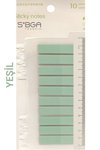 sibga tasarım Şeffaf Yeşil Renkli Postit Post-it Post It. Kitap Ayracı Ayraç ...