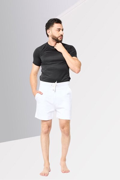 Moschino Men Graphic Print Basic Shorts, White