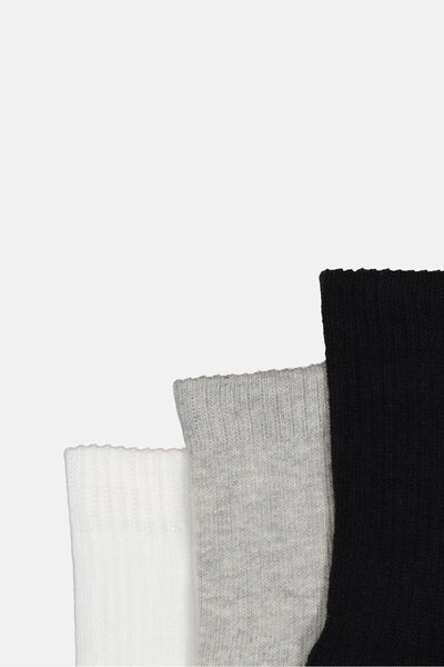 Reebok Men 3 Pairs Brand Logo Ankle Socks, Multicolor
