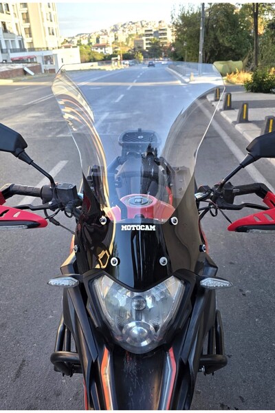 MOTOCAM Mondial Rx3 İ Evo Ön Cam 2015-2022 Model 52cm Şeffaf Renkli 4mm UZUN CAM
