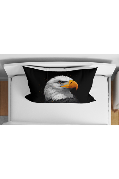 Erays Home Black Eagle Eagle Patterned 3D Printed Single Bed Sheet Without Sheets Boys' Duvet Cover Set