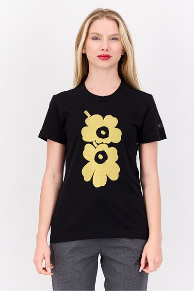 adidas Women Sportswear Fit Short Sleeve Outdoor T Shirt, Black