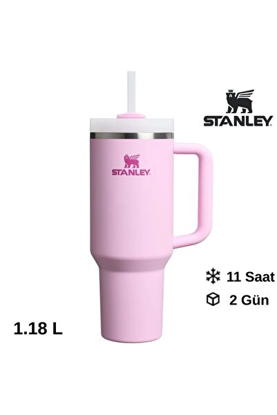 Stanley Quencher H2.O FlowState™ Tumbler Pipetli Termos 1.18L Pipetli Matara PEMBE