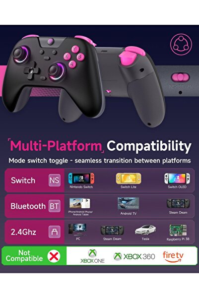 erorex X05 2.4G Wireless Controller Pc/Iphone/Android/Switch & Steam Deck Bluetooth Controller Gamepad