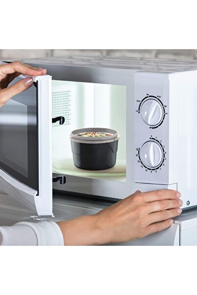 erorex Max Fresh Click Lunch Box Set Bag, 3 Containers, 300Ml, Black | Outer Plastic & Inner Stainless