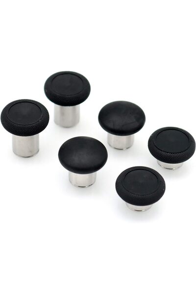 erorex 6 Pack Swap Magnetic Thumbstick Set Replacement For Xbox One Elite Controller Analog Sticks Black