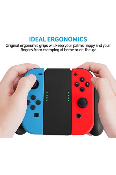 erorex حامل دعم مقبض نينتندو سويتش، مقبض تحكم مريح، حامل وحدة التحكم