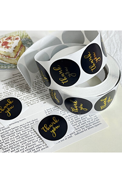Choice1 أسود - 500 قطعة 500 قطعة 25 مم ذهبي وردي أسود ملصقات شكر ورق كرافت مل...