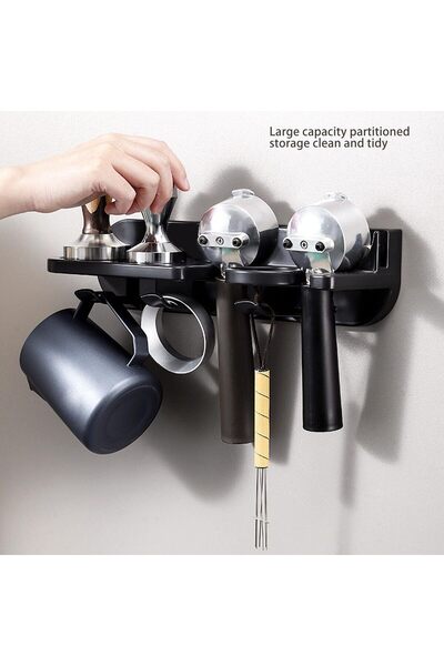 erorex Tamper Holder Station, Wall Mounted Coffee Portafilter Rack, Coffee Distributor & Tamper Organizer