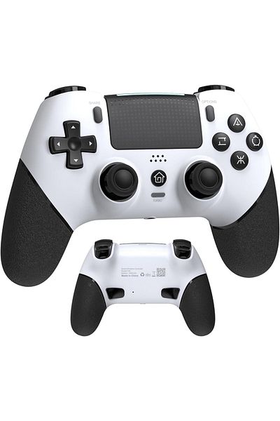 erorex وحدة تحكم لاسلكية لجهاز PS4 Pro Slim مزودة بعصا تحكم مدمجة ومكبرات صوت دقيقة وعصا تحكم Turbo Advanced