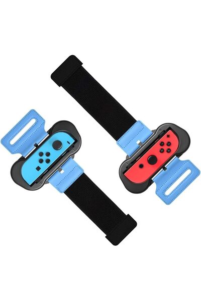 erorex Straps Switch Controllers 2Pcs Blue Adjustable Wrist Bands Elastic Straps Adults Kids Controller