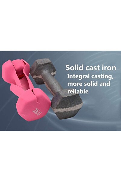 erorex Dumbbell Set Two Barbell Non Slip Grip Hexagon Hand Weights Set Neoprene Coated Home Gym Exercise