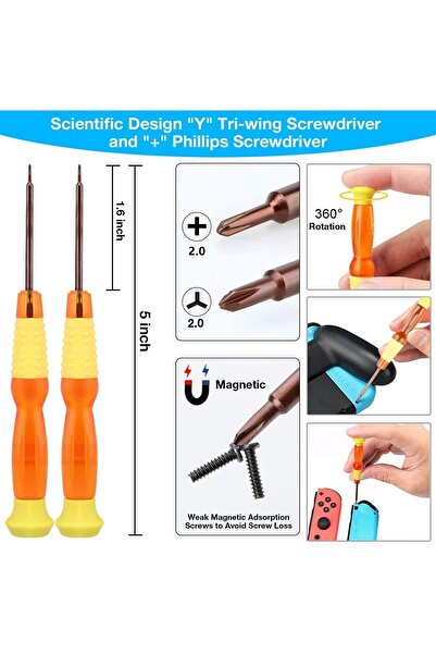 erorex Joycon Joystick Replacement Switch Analog Stick Parts Nintendo Switch Joy Con Controller Repair Kit