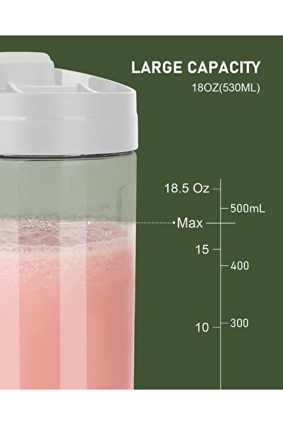 erorex Portable Blender Shakes Smoothies, 532Ml Type-C Usb Rechargeable Blender, Powerful Mini Juice