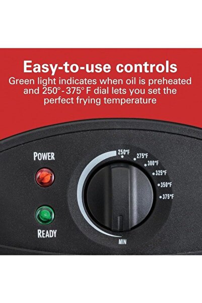 erorex Deep Fryer, 3.0L Capacity, 2000W, Temperature Control 80-190°, Stainless Steel