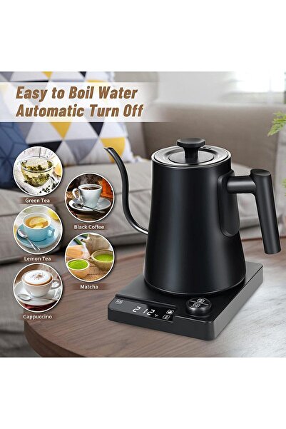erorex 1L Coffee Kettle Temperature Control, 1200W Temperature Control Coffee Kettle 1°C Precision, 24H