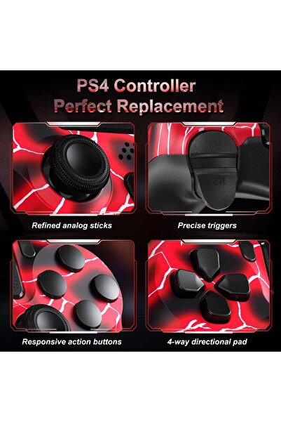 erorex Wireless Ps4 Controller Ps4 Controller Dual Vibration/6 Axis Motion Sensor/Speaker/Audio Jack/Touch