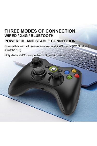 erorex Wireless Controller Pc 2.4Ghz Gamepad Joystick Controller Remote Pc Windows 7/8/10 Receiver Adapter