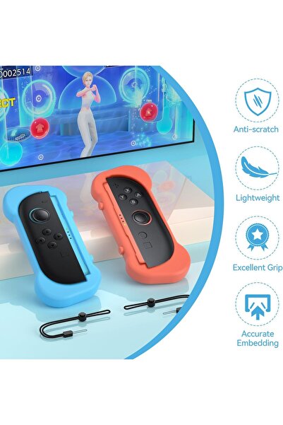 erorex عبوة من 2 مقبض تحكم لجهاز Nintendo Switch Joycon لتخزين بطاقات الألعاب وعصا التحكم المحمولة وجهاز التحكم عن بعد