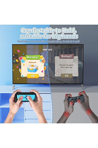 erorex مجموعة مقبض مقاومة للتآكل ومتوافقة مع جهاز تحكم نينتندو سويتش جوي كون وسويتش من طراز OLED