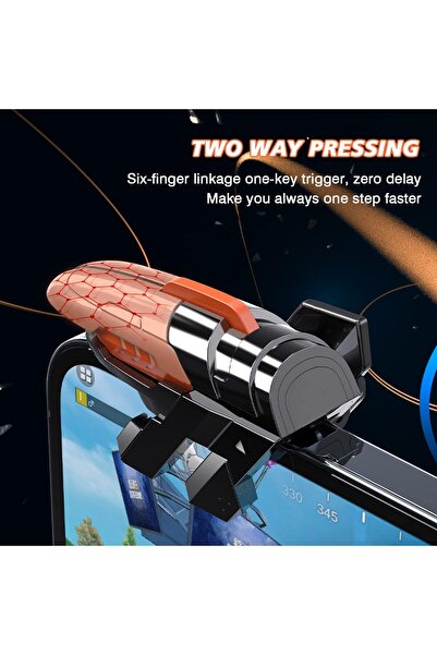 erorex 6 مشغلات تحكم ببجي موبايل، قطعتان من وحدات تحكم الألعاب المحمولة، مشغلات ببجي لمعظم الألعاب عالية الجودة
