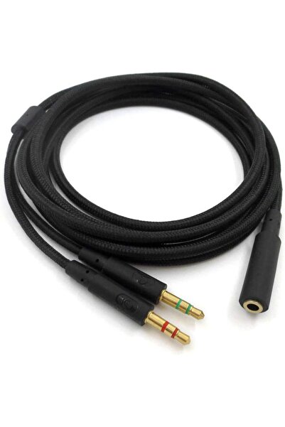 erorex 3.5Mm Universal 2 1 Gaming Headset Audio Extend Cable Hyperx Cloud Ii/Alpha /Cloud Flight/Core