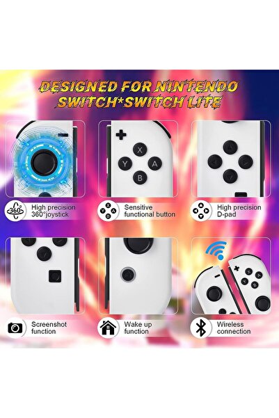 erorex Maxstyle Joy Con Controller Compatible Nintendo Switch/Lite/Oled Replacement Switch Joy Pad