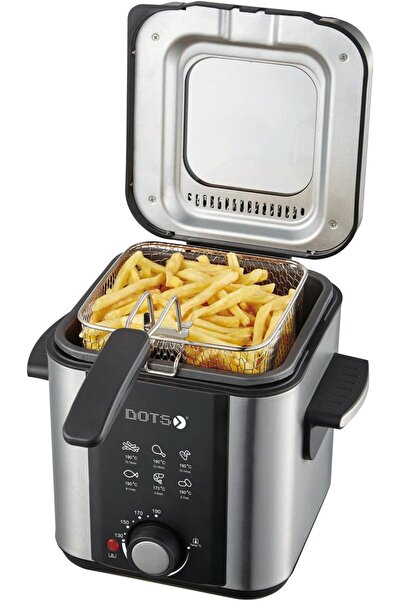 erorex Oil Fryer, 1.5 Liter, Temperature Control, 800-900 Watts, Silver