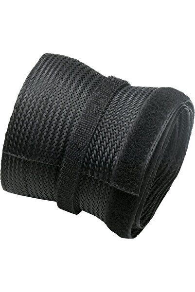 erorex Flexible Cable Wrap Sleeve 100 Cm X 8.5 Cm Polyester Organizer Reusable Hook Loop Fastener Wire