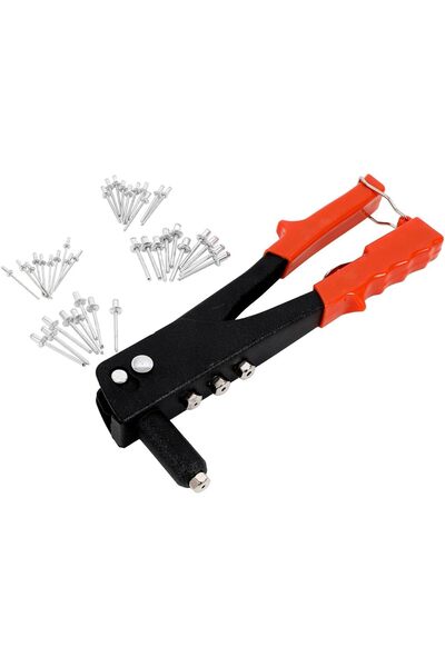 erorex مسدس برشام يدوي - 10 بوصات - مشاريع معدنية يدوية - يتضمن مسامير برشام عمياء