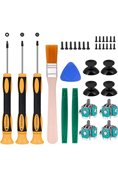 erorex Xbox One Controller Joystick Replacement 4Pcs Xbox One Joysticks Replacement Parts T6 T8 T10 Repair