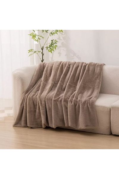 Home Box Lla Ura Rabbit Fur Double Layer Twin Blanket - 150x220 cm