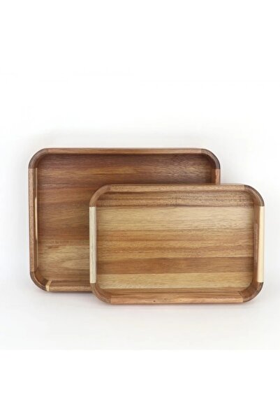 rexa صينية تقديم خشبية (مجموعة من قطعتين)