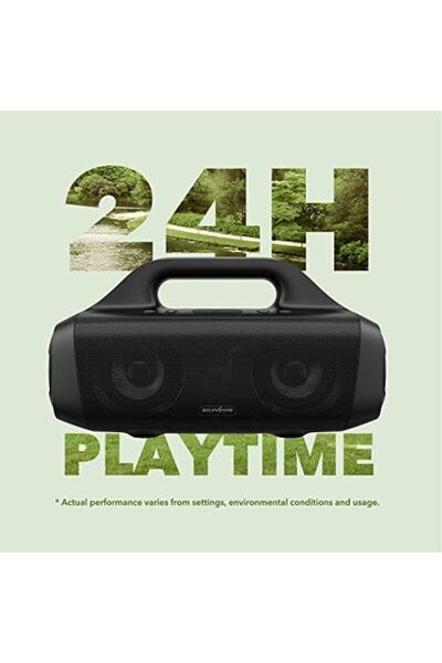 Soundcore مكبر صوت Anker Motion Boom Bluetooth مع برامج تشغيل صوتية من التيتانيوم وتقنية BassUp وتصنيف IPX7 W