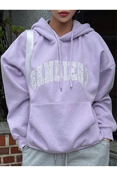 Revasser Unisex Erkek/Kadın SANDIEGO Renkli Özel Baskılı Pamuklu Oversize Kap...